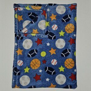 Baby Gear Blue Sports Ball Blanket Lovey Football Soccer Basketball Base Stars